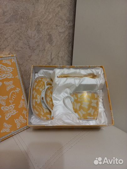 Подарочный набор, чашка, блюдце, 4 предмета