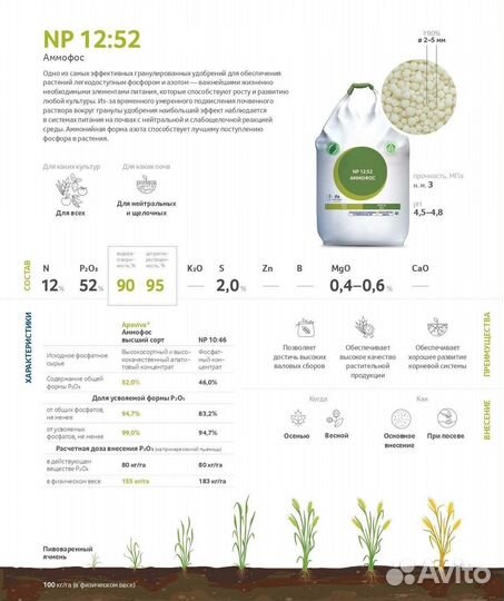 Аммофос N:P-12:52