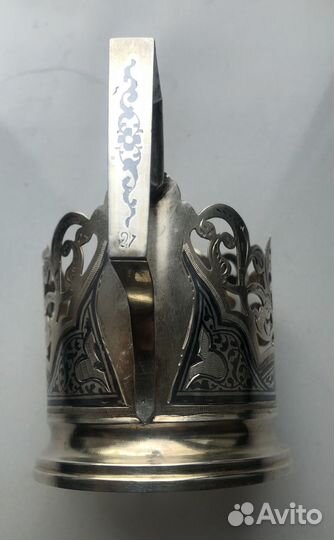 Подстаканники СССР серебро 875 проба Кубачинский