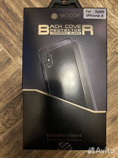 Заднее бронестекло на iPhone X