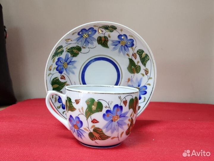 Чашка с блюдцем старинная