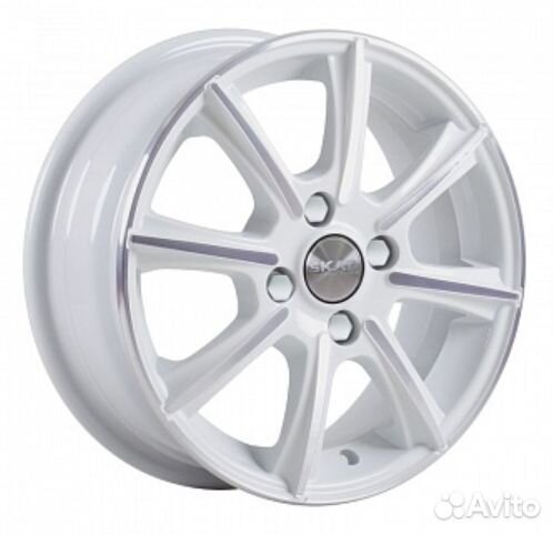 R14 4x98 5,5J ET38 D58,6 Скад Монако алмаз-белый