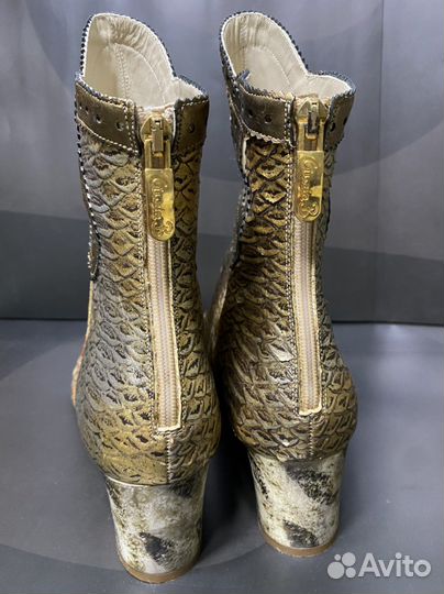 Ботильоны из кожи питона