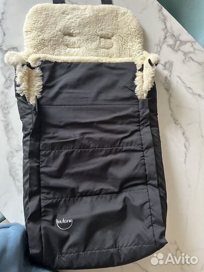 Зимний конверт в коляску на овчине