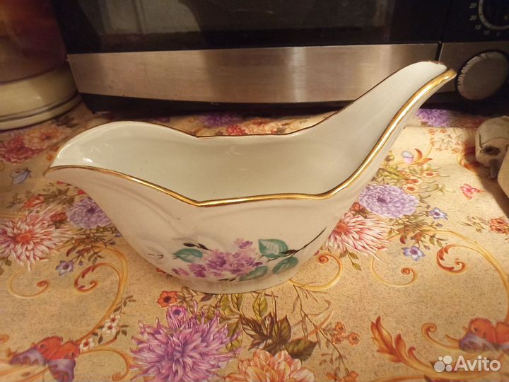 Соусник Дулево Сирень Фарфор СССР