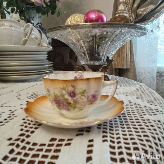 Чайная тройка антикварная