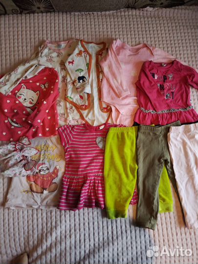 Детская одежда для девочек 74 80 пакетом