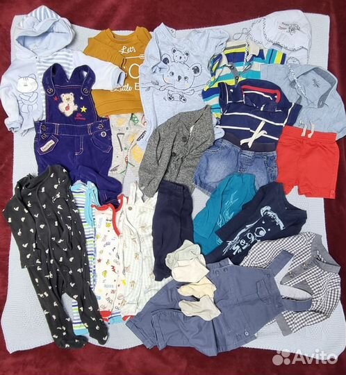 Огромный пакет вещей на мальчика 1-6 месяцев