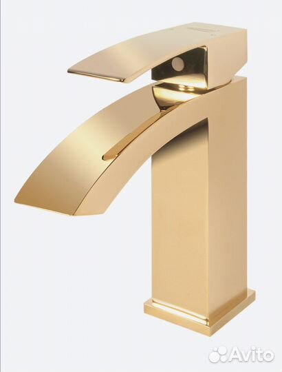 Смеситель для раковины «Grocenberg» золотой