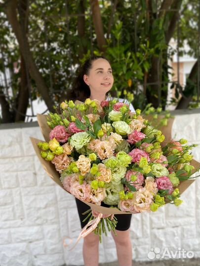 Букеты с розовой эустомой