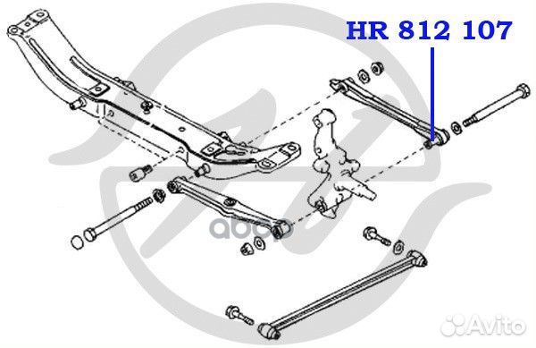 HR 812 107 - реактивной сайленблок тяги mazda 3