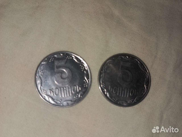 Монеты 5 Украинских копеек
