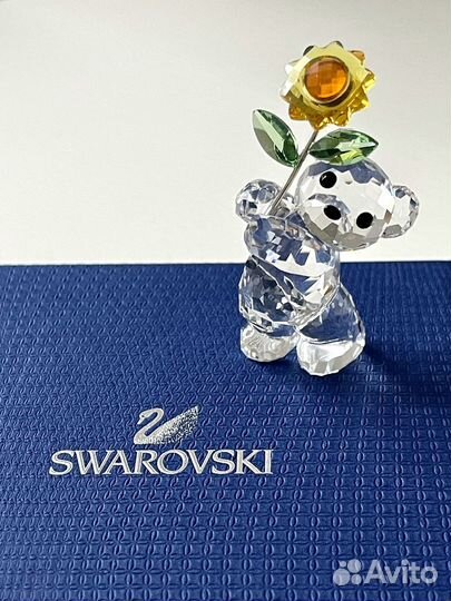 Swarovski фигурка мишка с подсолнухом