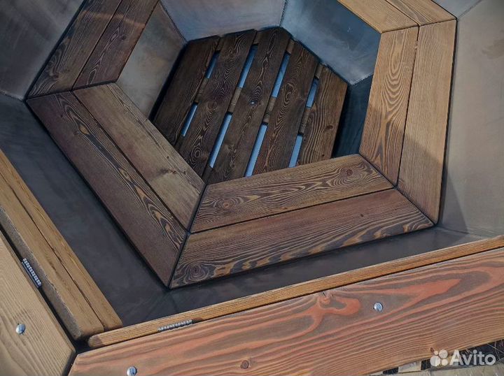 Чан на 6-8 чел, нержавейка aisi 304, 8 граней