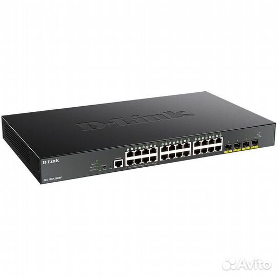 Коммутатор (switch) D-Link DGS-1250-28XMP/A1A, L2 SMART Switch with 24 10/100/1000Base-T ports and 4