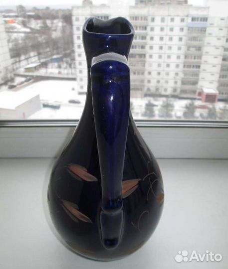 Фарфор кувшин. графин. кобальт. роспись. 1,5 лссср