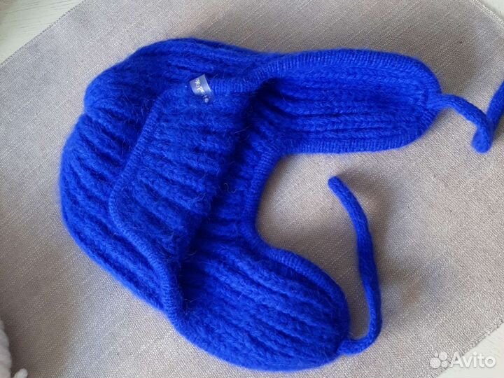 Шапка ушанка женская пух норки