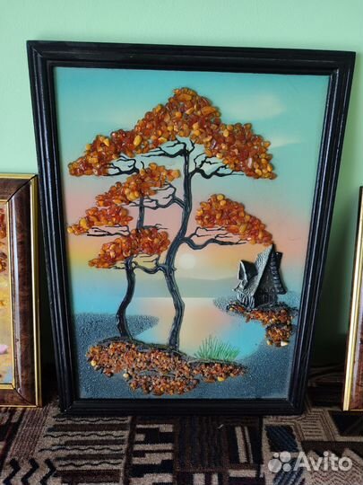 Картины с янтарем