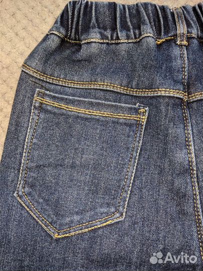 Новые теплые джинсы для девочки 134-140 см