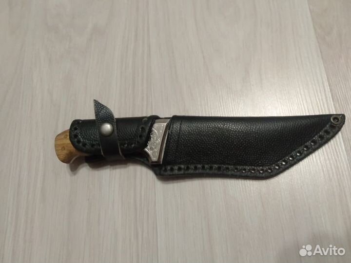 Нож из углеродистой стали (каленый) ручной работы