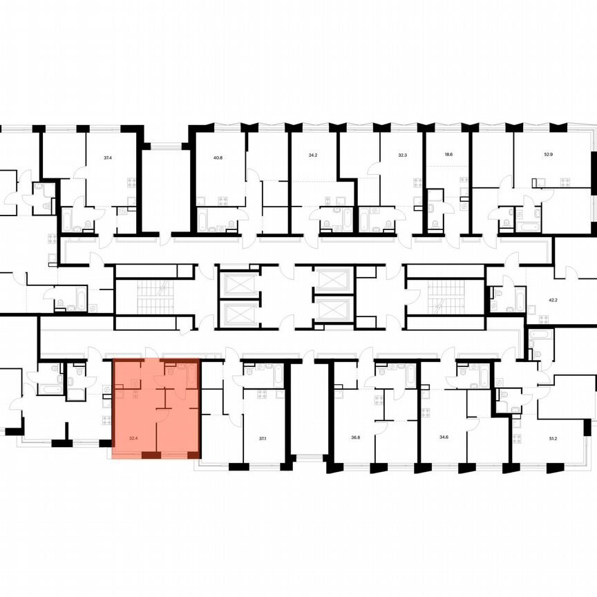 1-к. квартира, 32,4 м², 16/28 эт.