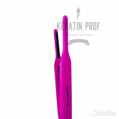 Утюжок для челки титановые пластины happy hair