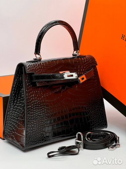 Сумка hermes натуральная кожа