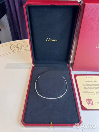 Золотое колье cartier с бриллиантами