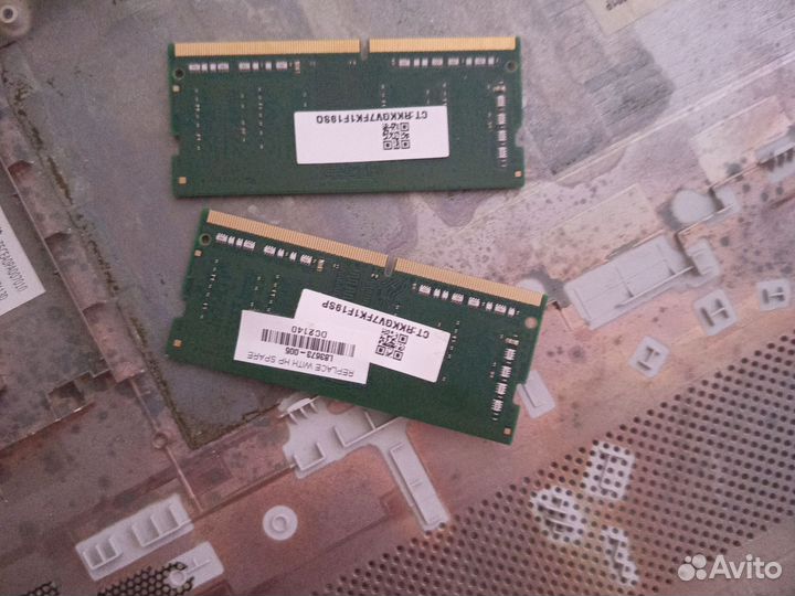 RAM для ноутбука ddr4 по 4 гб 2 плашки