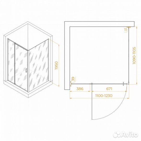 Душевой уголок RGW Passage PA-078B 110x110
