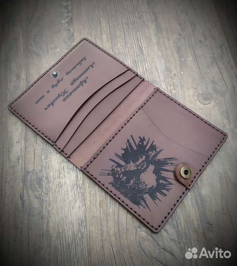 Обложка для документов охотника из кожи