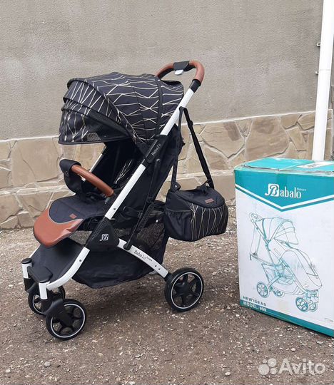 Коляска прогулочная babalo 2023 (золотая полос)