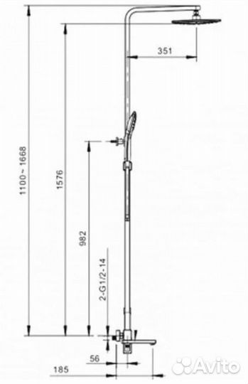 Душевая система gappo G2417-6