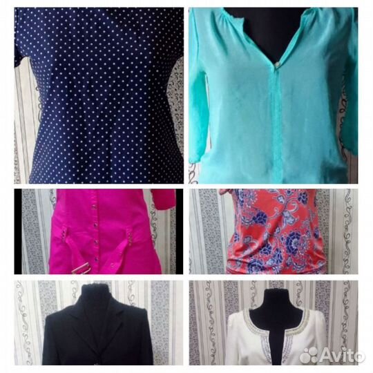 Женские рубашки и блузки 44 46 пакетом