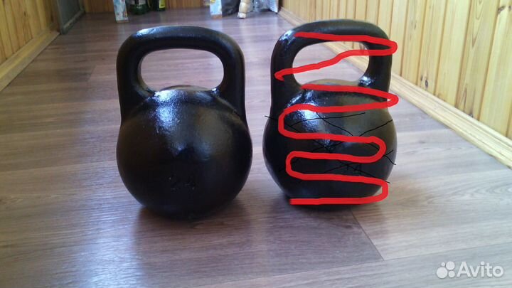 Гири 24кг и блины 5кг и 2,5кг