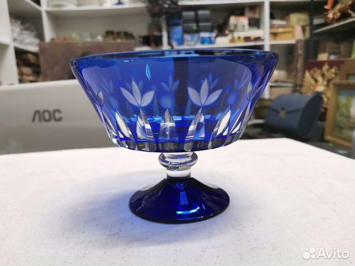 Вазочки Красное и синее цветное стекло СССР (Ч)