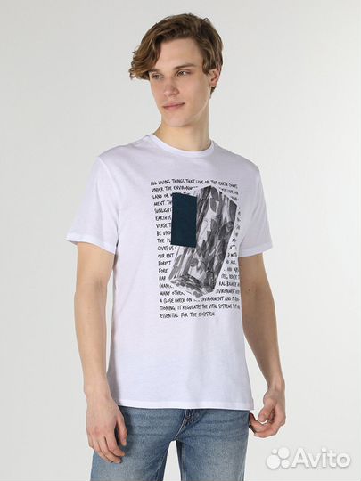 Футболка мужская Colins белая XL