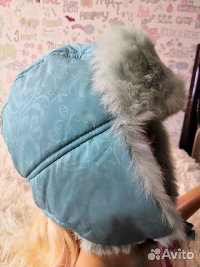 Шапка зимняя натуральный мех состояние новой