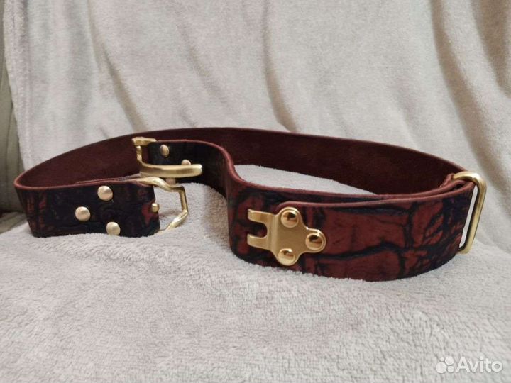 Мужской кожаный ремень ручной работы