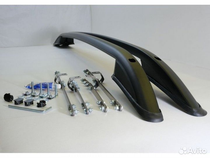 Рейлинги Renault Kaptur 2-х опорные black / Can Ot