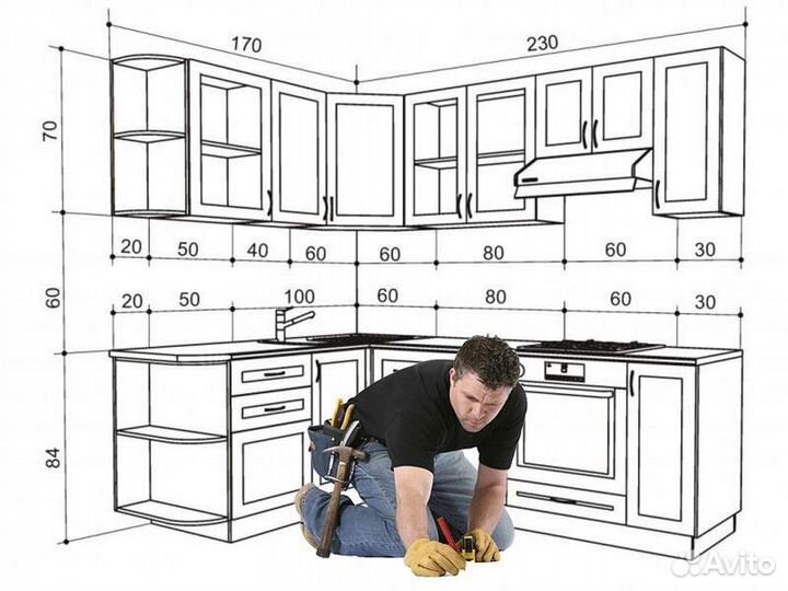 Сборка мебели и Установка кухни «под ключ»