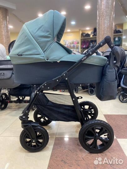 Коляска 2 в 1 Indigo Charlotte Sity темно серая+ша