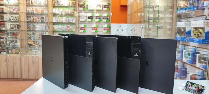 Игровые приставки бу ps4 slim /fat