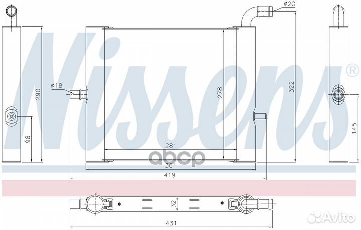 Радиатор основной land rover Discovery V/RR IV