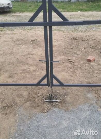 Откатные ворота из металла 3500*2000