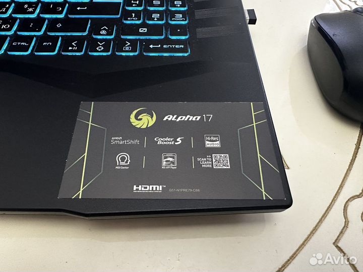 Игровой ноутбук msi alpha 17