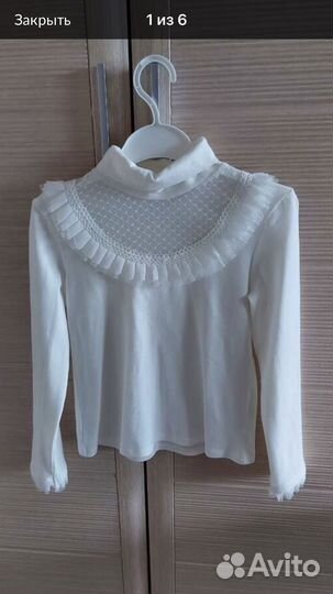 Блузка школьная новая 140