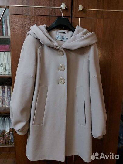 Пальто драповое демисезонное,новое р.46