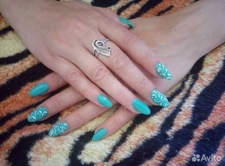 Наращивание ногтей, покрытие гель-лак, маникюр