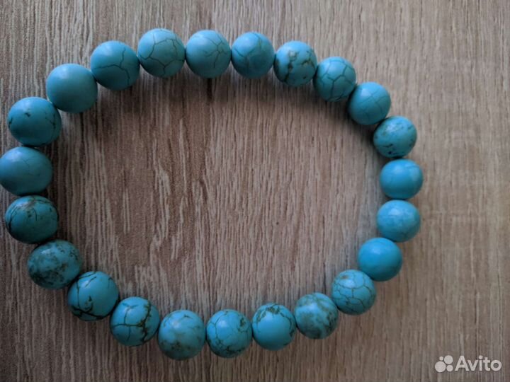 Бирюза, браслет из натуральной бирюзы, Индия